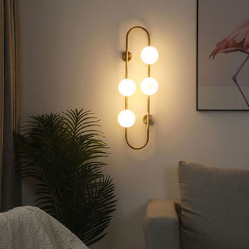 Applique murale Globe en verre  Lumière chaude  Protection des yeux contre la lumière douce  Anti-corrosion Lampes décoratives